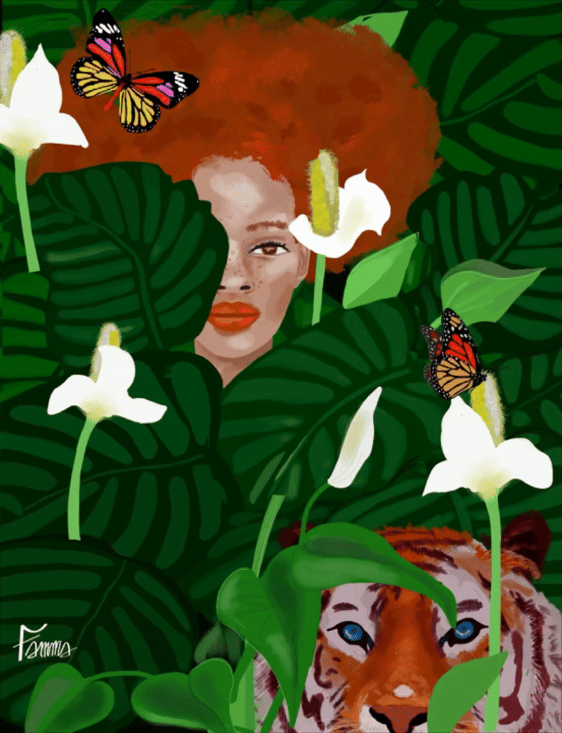 Illustration Tiger's spirit