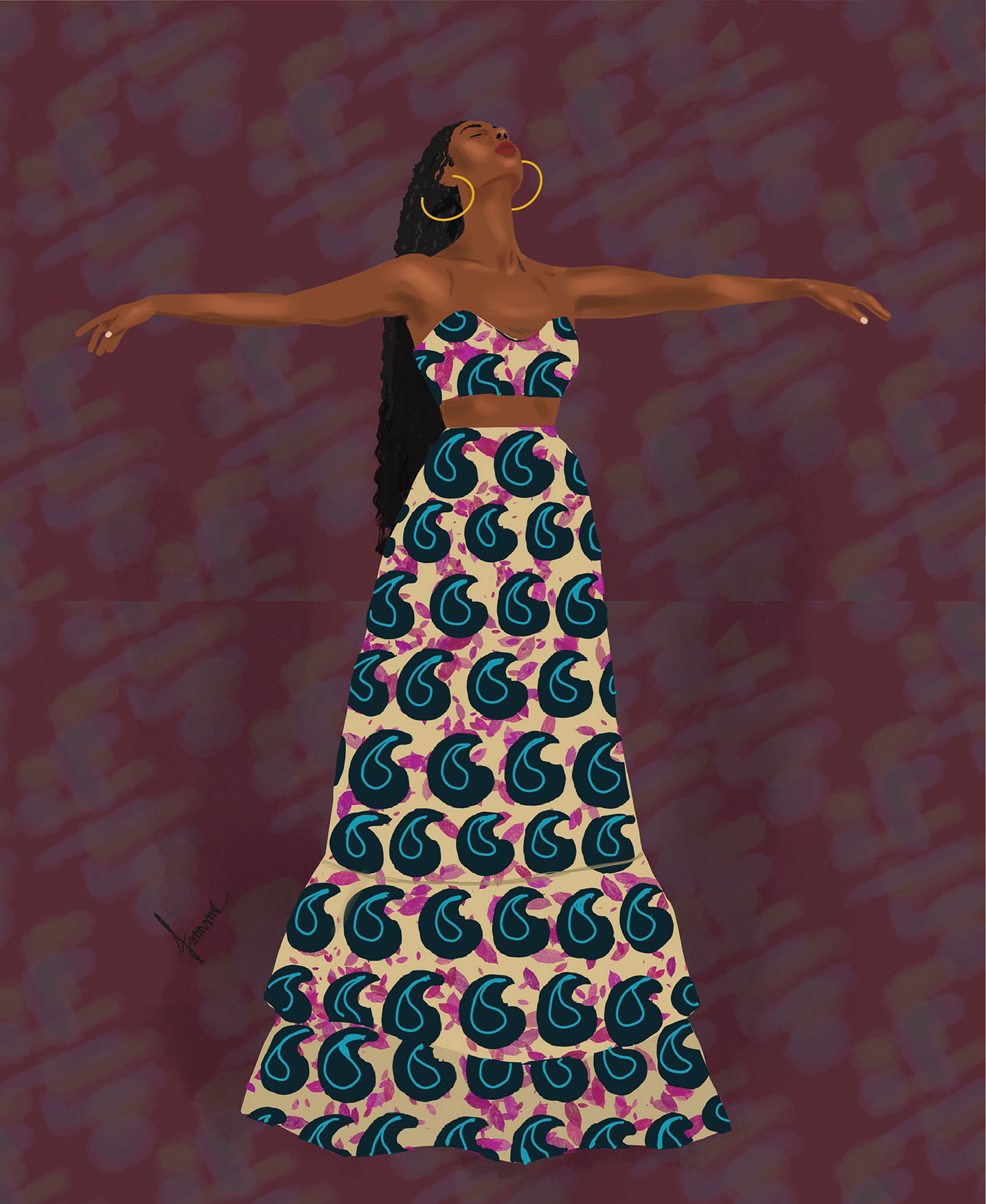 Illustration african wax