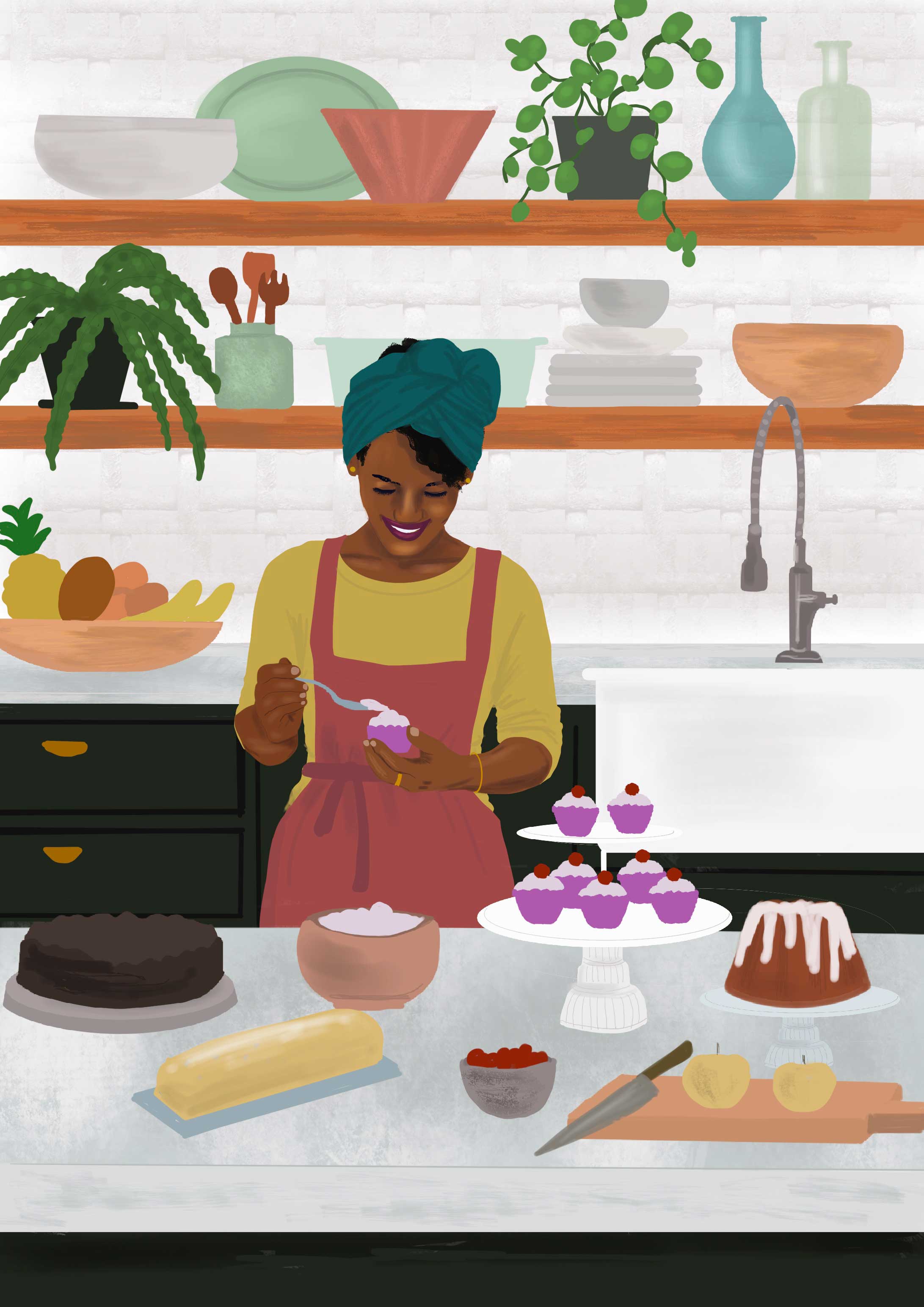 Illustration baking is joy