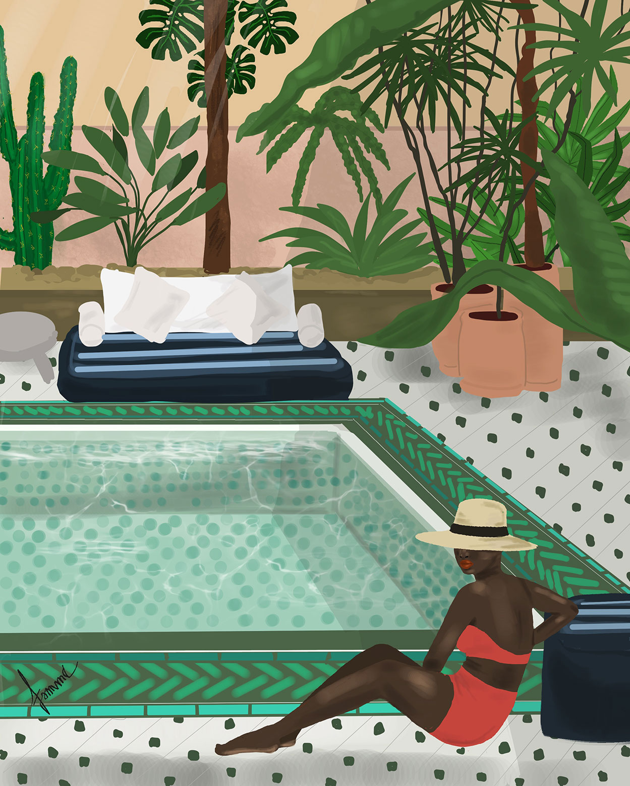 Illustration swiming pool